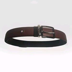 2PCS Ben Sherman Men's Reversible Belt Black And Btown SZ Medium